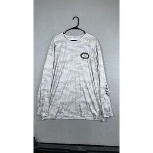 Paragon Shirt Mens 2XL White Gray Camo UPF 50+ Long Sleeve‎ Faderice St Johns FL